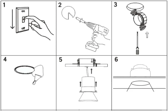 Các bước lắp đặt đèn downlight không viền