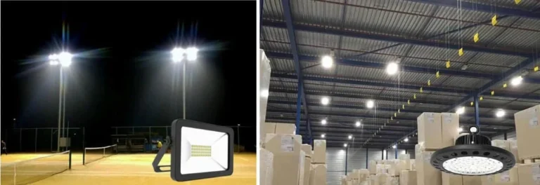 So sánh đèn nhà xưởng và đèn pha