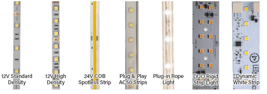 Ví dụ cấu tạo đèn LED dây và dây đèn dạng ống