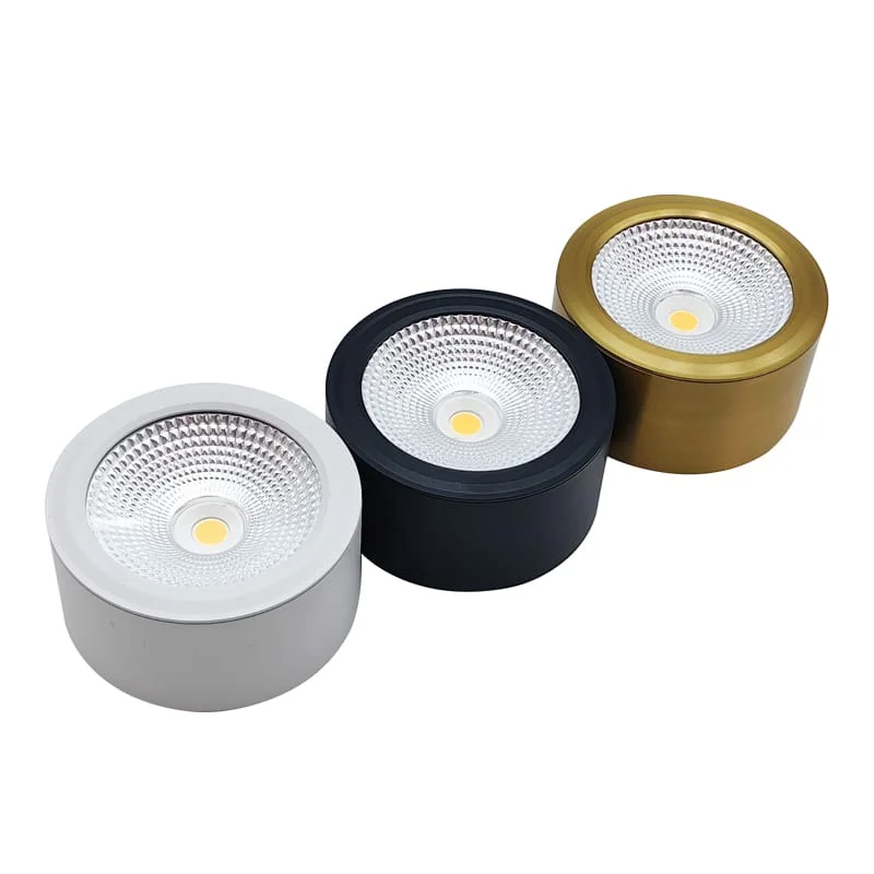 Đèn downlight mini lắp nổi 5W–18W với ba chiều cao