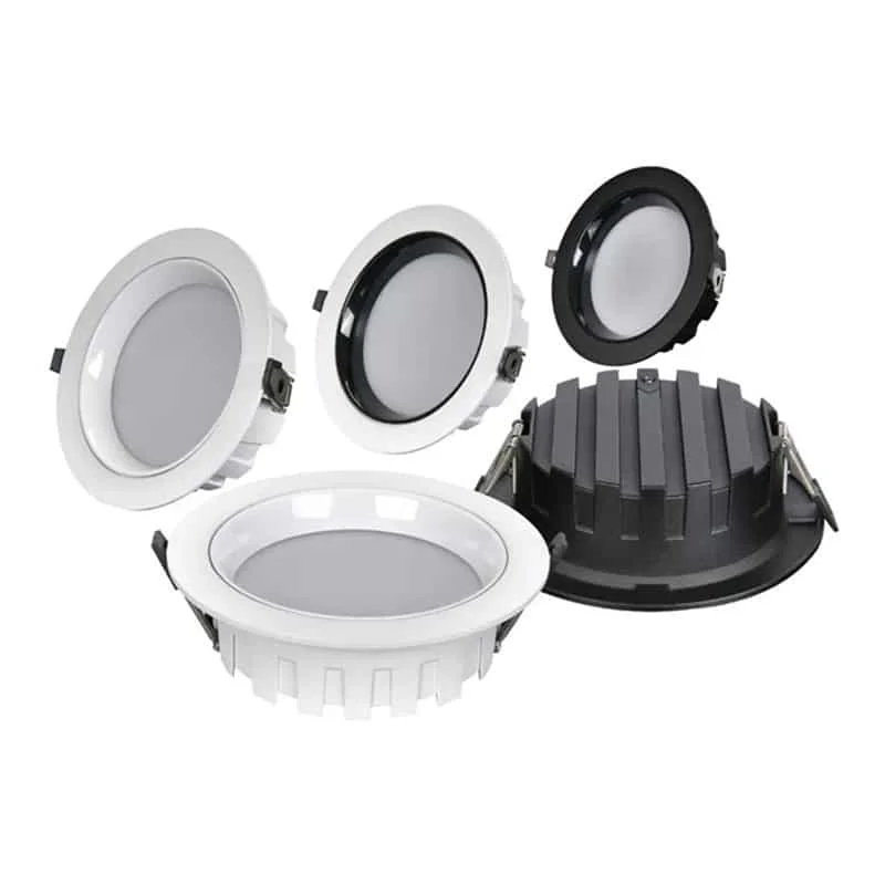 Đèn downlight âm trần chóa sâu, trắng và đen
