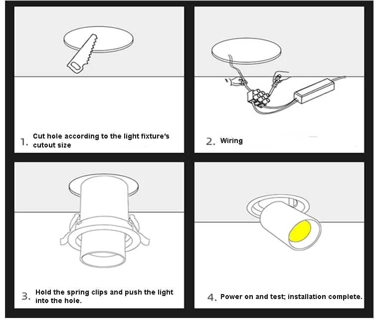 Lắp downlight kéo ra được