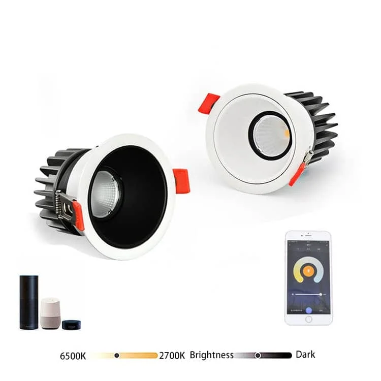 Downlight Zigbee thông minh điều chỉnh hướng, có viền hoặc không viền
