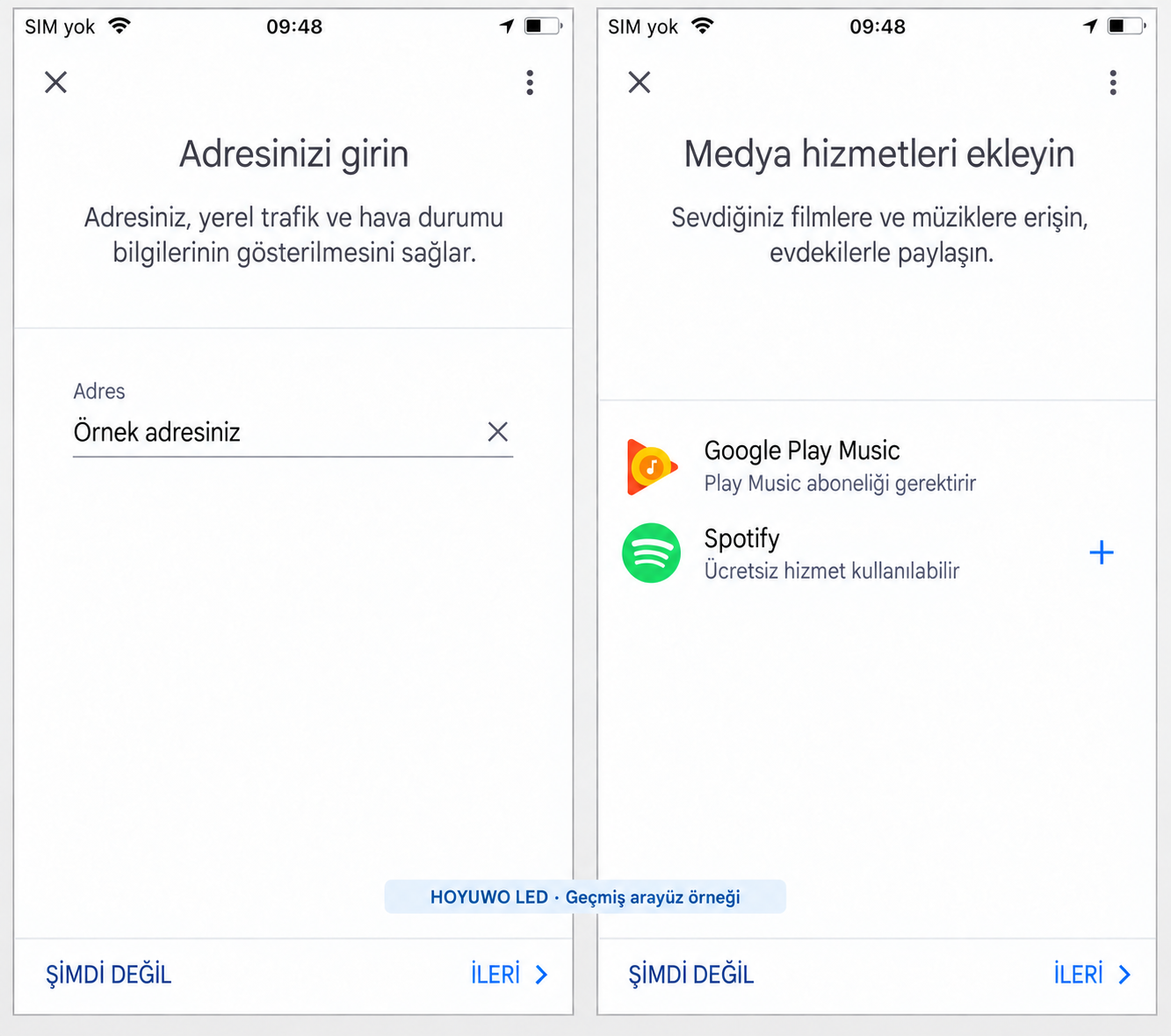 Địa chỉ và dịch vụ media: ảnh Google Home cũ