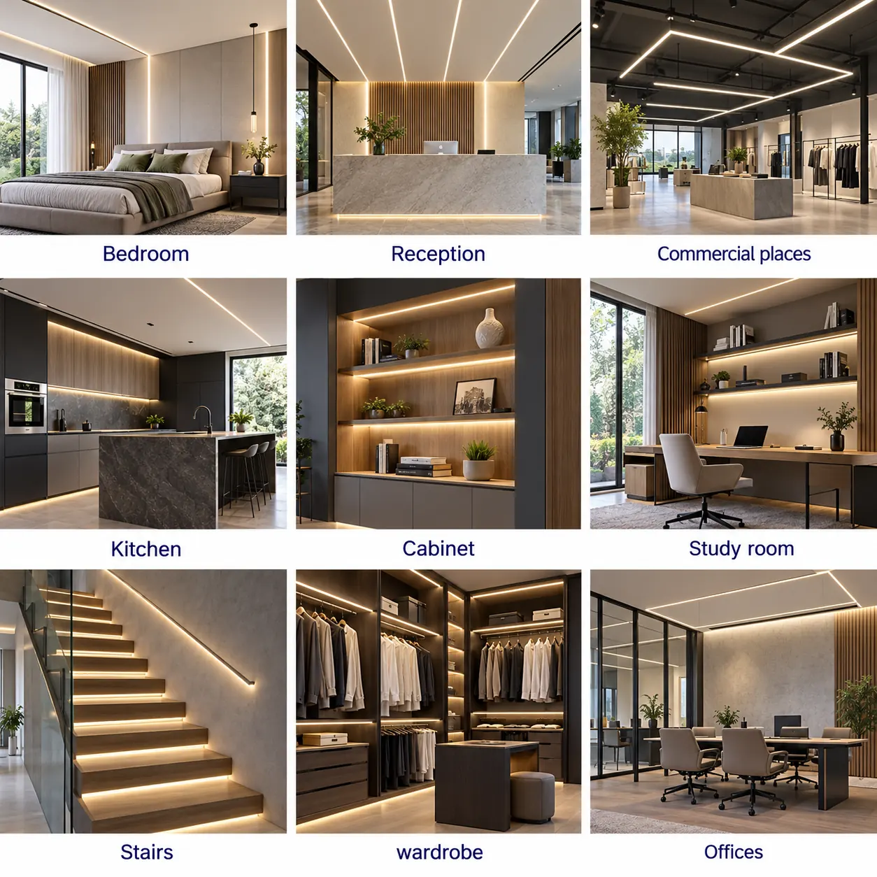 linear lighting nine interior applications