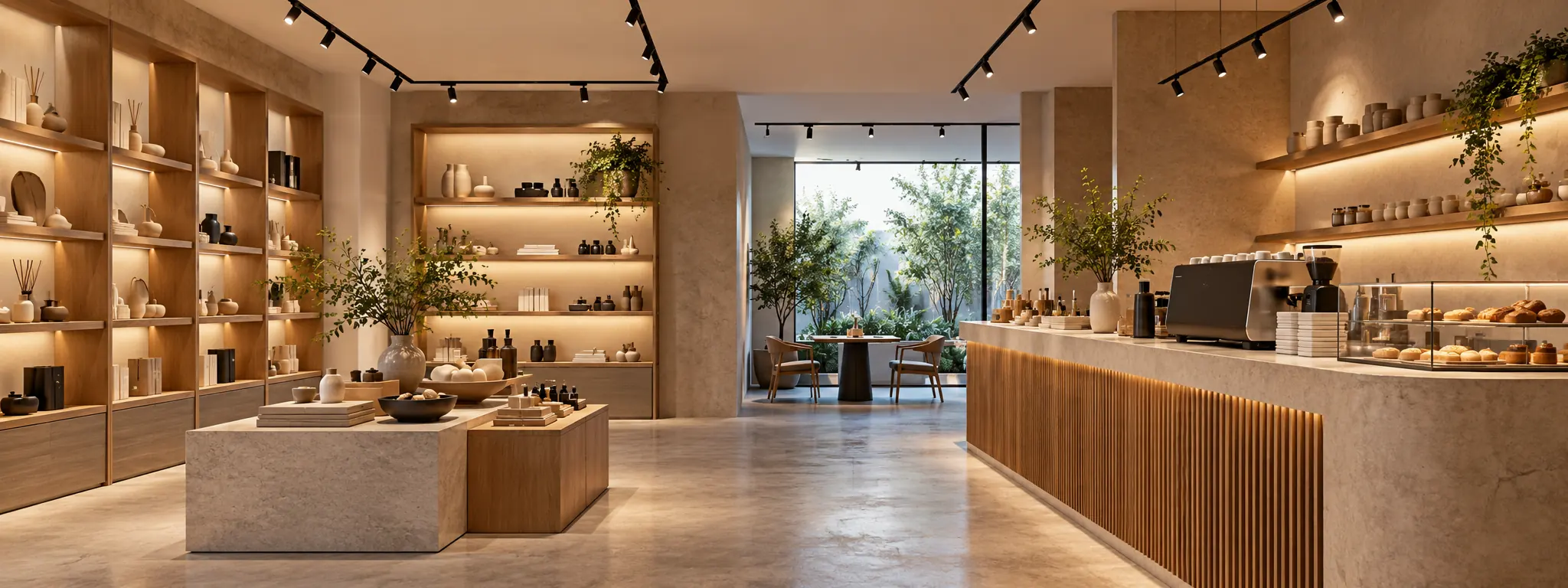 retail display and cafe led lighting concepts